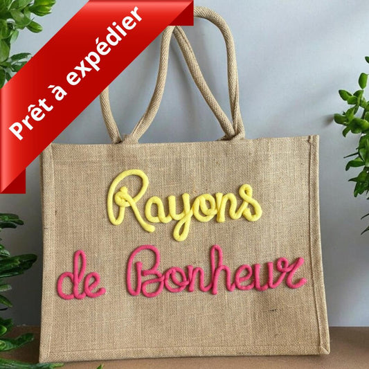 Sac en jute Rayons de Bonheur