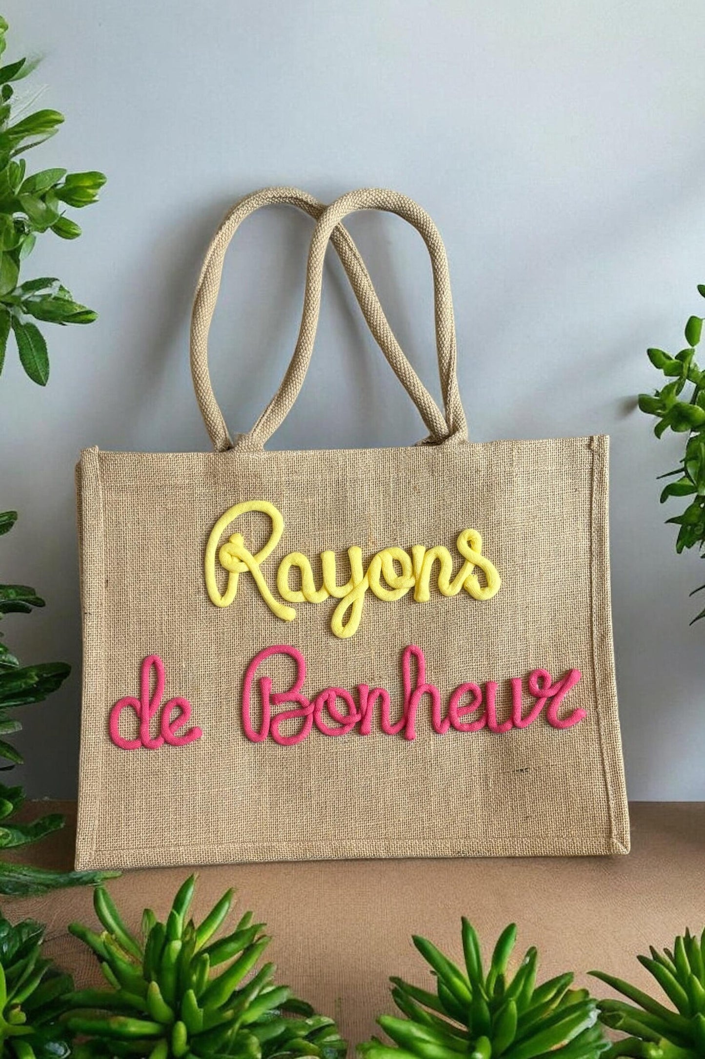 Sac en jute Rayons de Bonheur